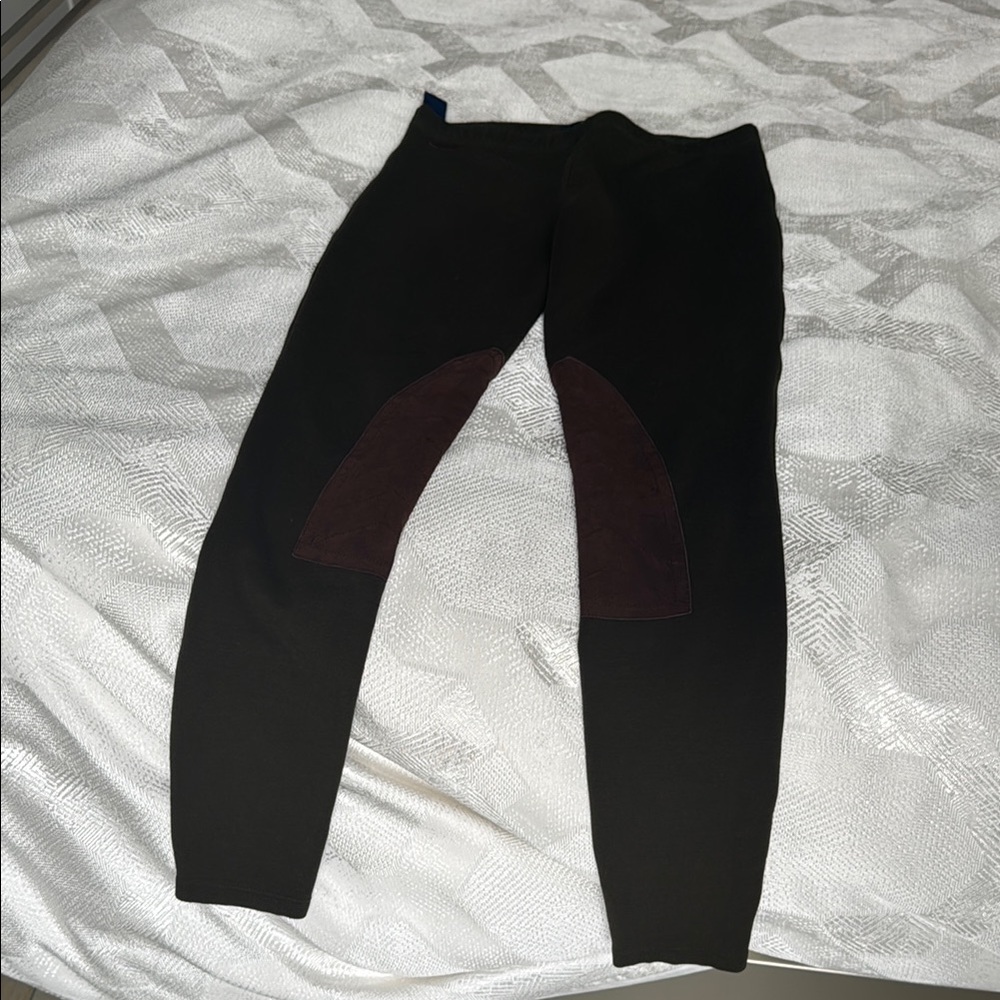 Polo Ralph Lauren olive green and Brown suede Riding leggings